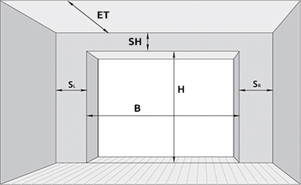 Garagentor Sektionaltor Garagentore Rolltore Modern 40mm L-Sicke mit
