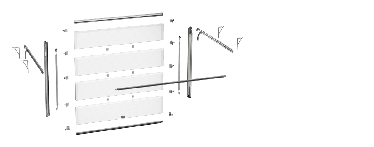 Garagentor Sektionaltor Garagentore Rolltore Modern 40mm L-Sicke mit